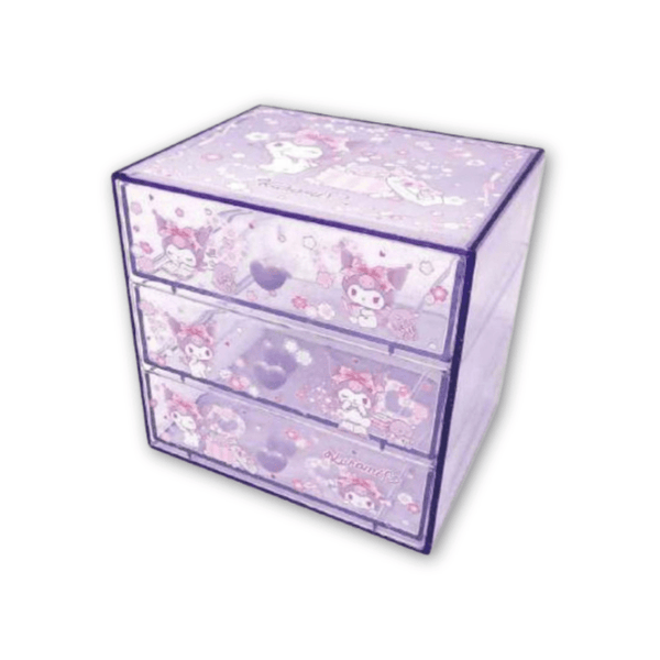 Sanrio Kuromi 3 Drawers Chest Drawer - Twinkle Glory
