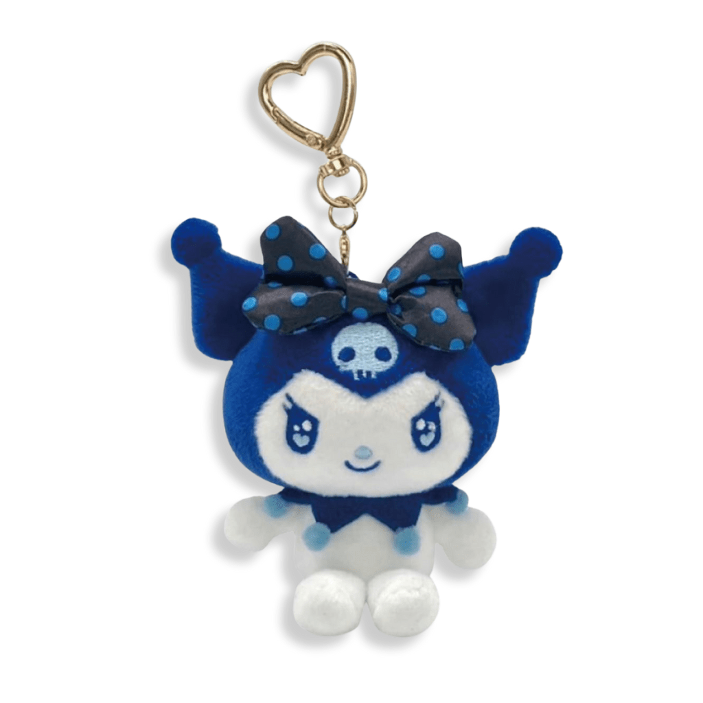 Sanrio Kuromi Blue Heart Carabiner Plush Keychain - Twinkle Glory