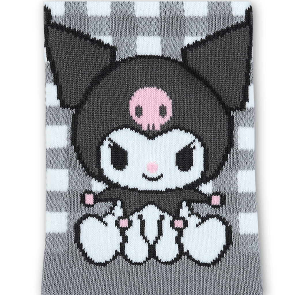 Sanrio Kuromi Checkered Ankle Socks 23 - 25cm - Twinkle Glory