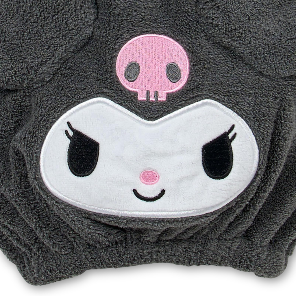 sanrio-kuromi-face-shaped-cap-towel