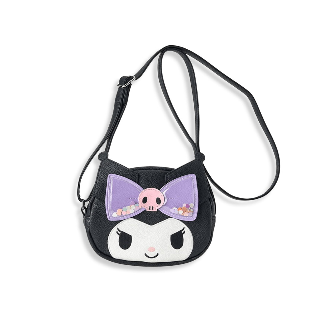 Sanrio Kuromi Face - Shaped Kids Shoulder Bag - Twinkle Glory