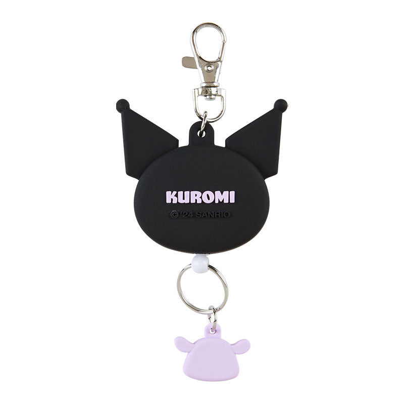 Sanrio Kuromi Face Shaped Reel Keychain