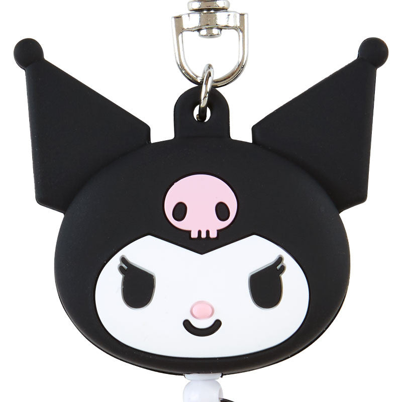 Sanrio Kuromi Face Shaped Reel Keychain