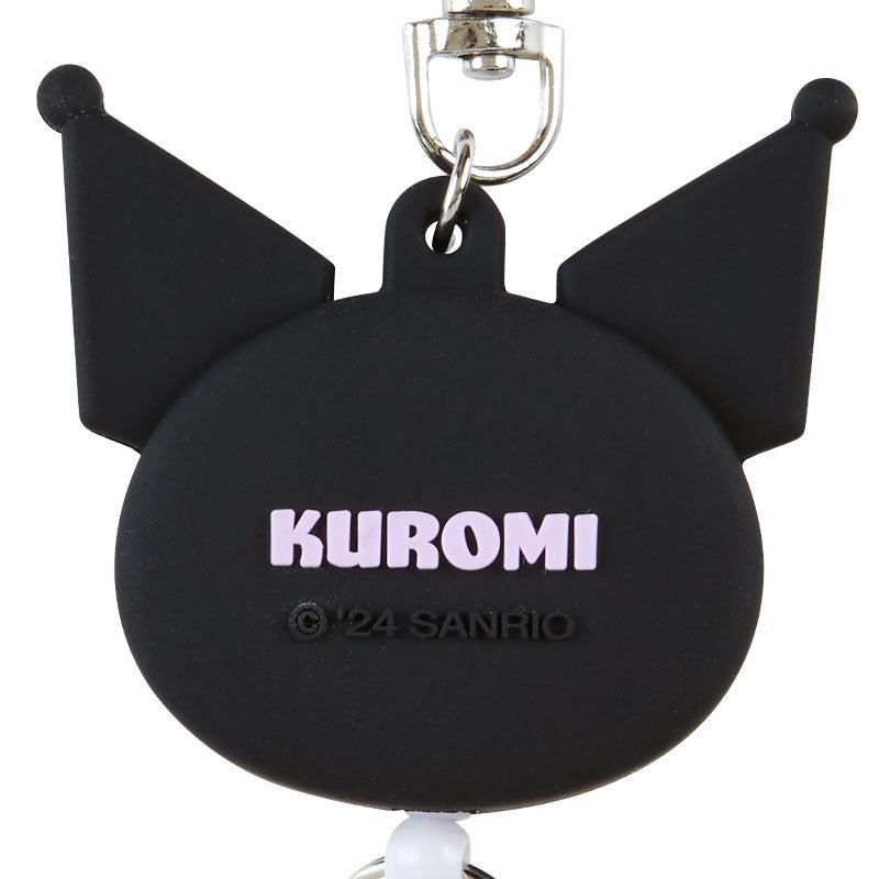 Sanrio Kuromi Face Shaped Reel Keychain