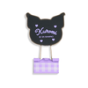 Sanrio Kuromi Gingham Binder Clips 3 - pcs Set - Twinkle Glory