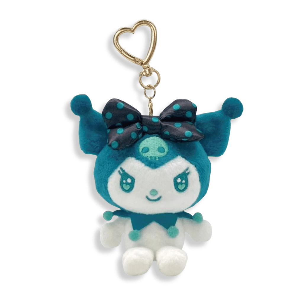 Sanrio Kuromi Green Heart Carabiner Plush Keychain - Twinkle Glory