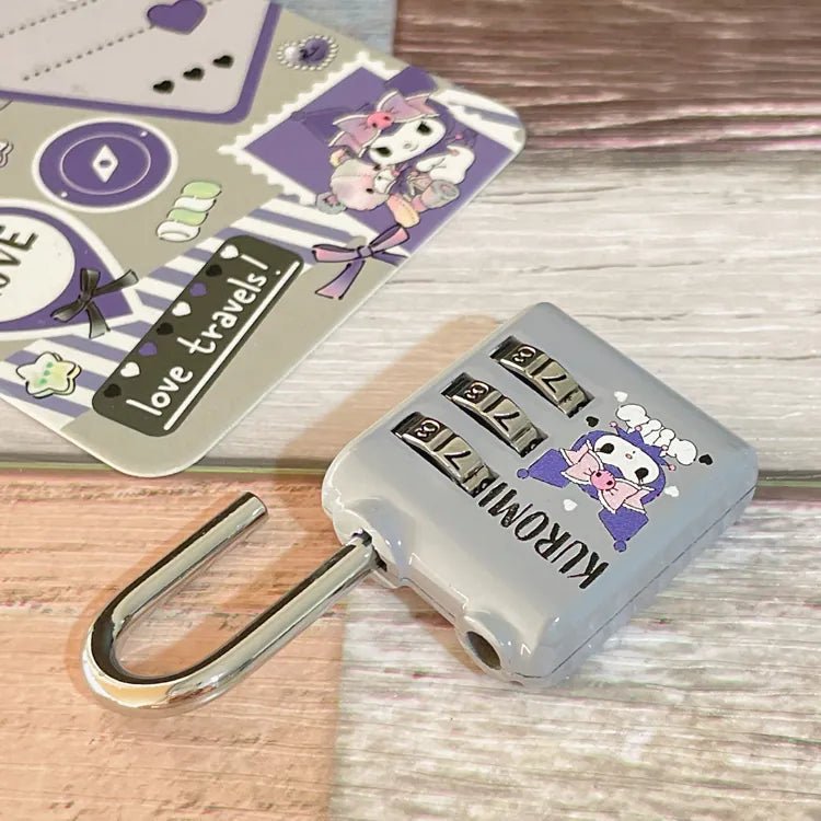 Sanrio Kuromi Grey Combination Lock - Twinkle Glory