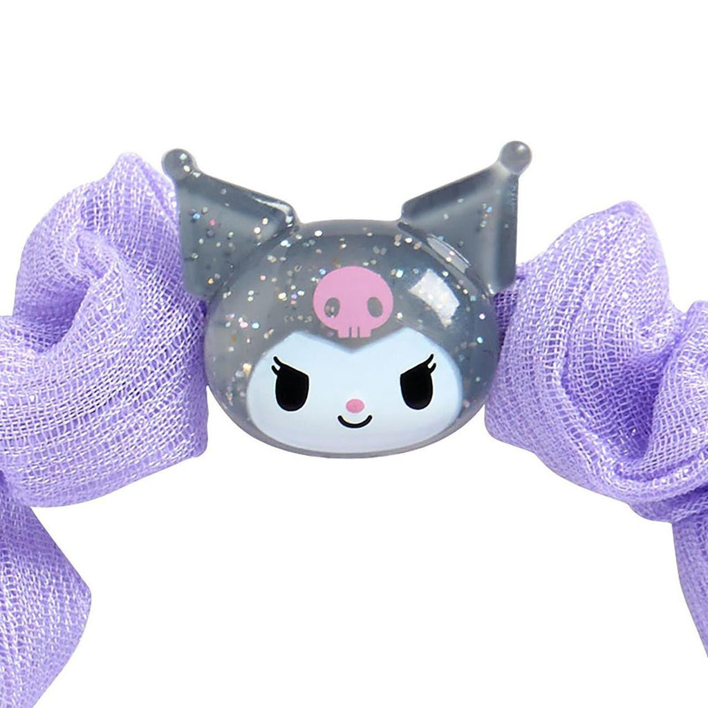 Sanrio Kuromi Purple Scrunchie with Glitter Charm - Twinkle Glory