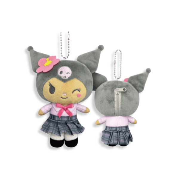 Sanrio Kuromi Tan Uniform Plush Mascot Keychain - Twinkle Glory