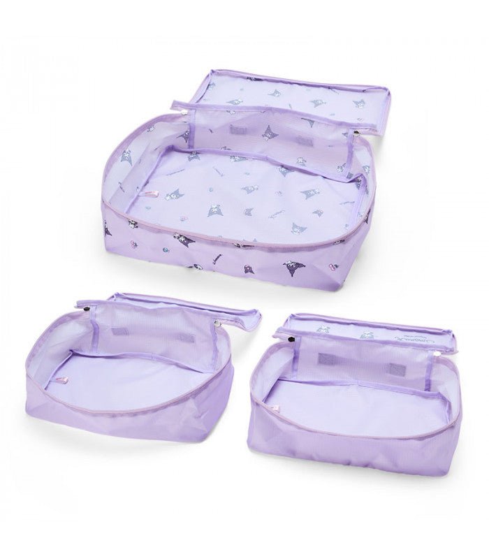 Sanrio Kuromi Travel Compartment Case 3pc Set - Twinkle Glory