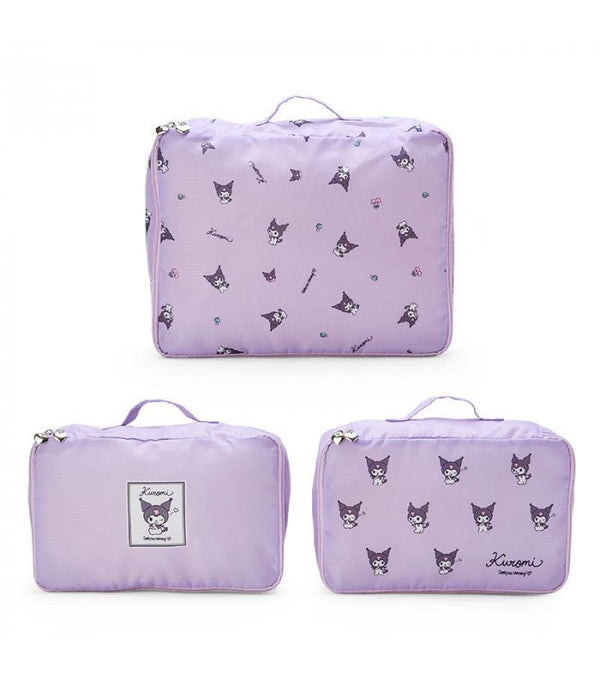 Sanrio Kuromi Travel Compartment Case 3pc Set - Twinkle Glory