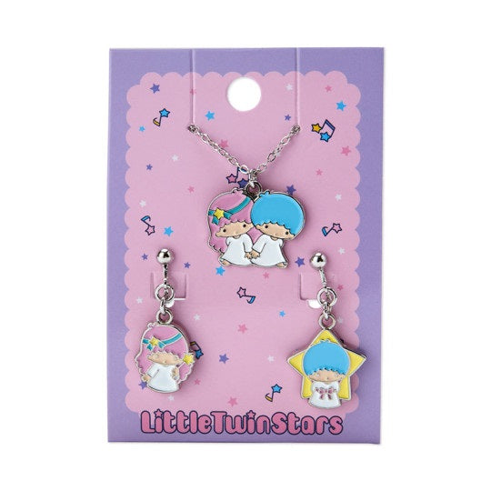 Sanrio Little Twin Stars Accessories Earrings and Necklace Set