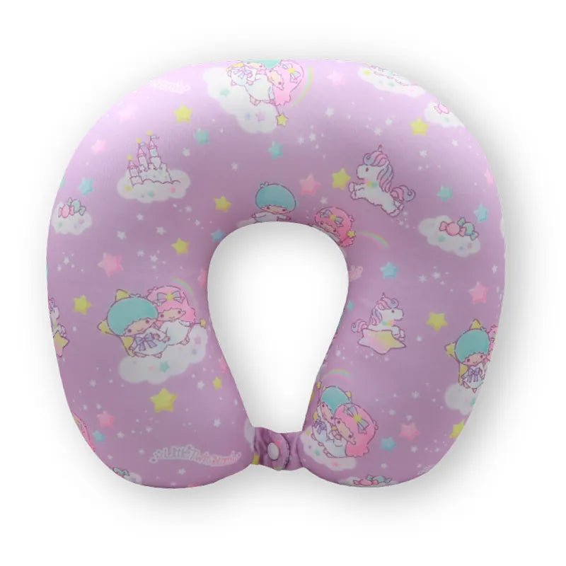 Sanrio Little Twin Stars Heart Shape Reversible Cushion & Neck Pillow - Twinkle Glory