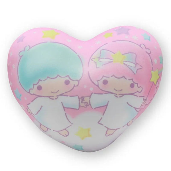 Sanrio Little Twin Stars Heart Shape Reversible Cushion & Neck Pillow - Twinkle Glory