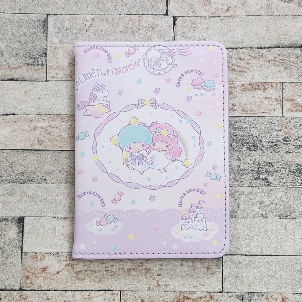 Sanrio Little Twin Stars Passport Holder with Cute Stamp Design - Twinkle Glory