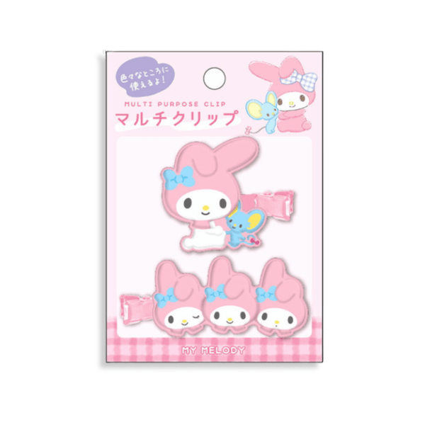 Sanrio My Melody & Flat Hair Clip 2 - pcs Set - Twinkle Glory