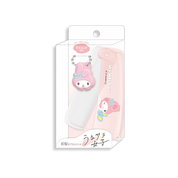 Sanrio My Melody Folding Travel Comb with Mascot Charm - Twinkle Glory