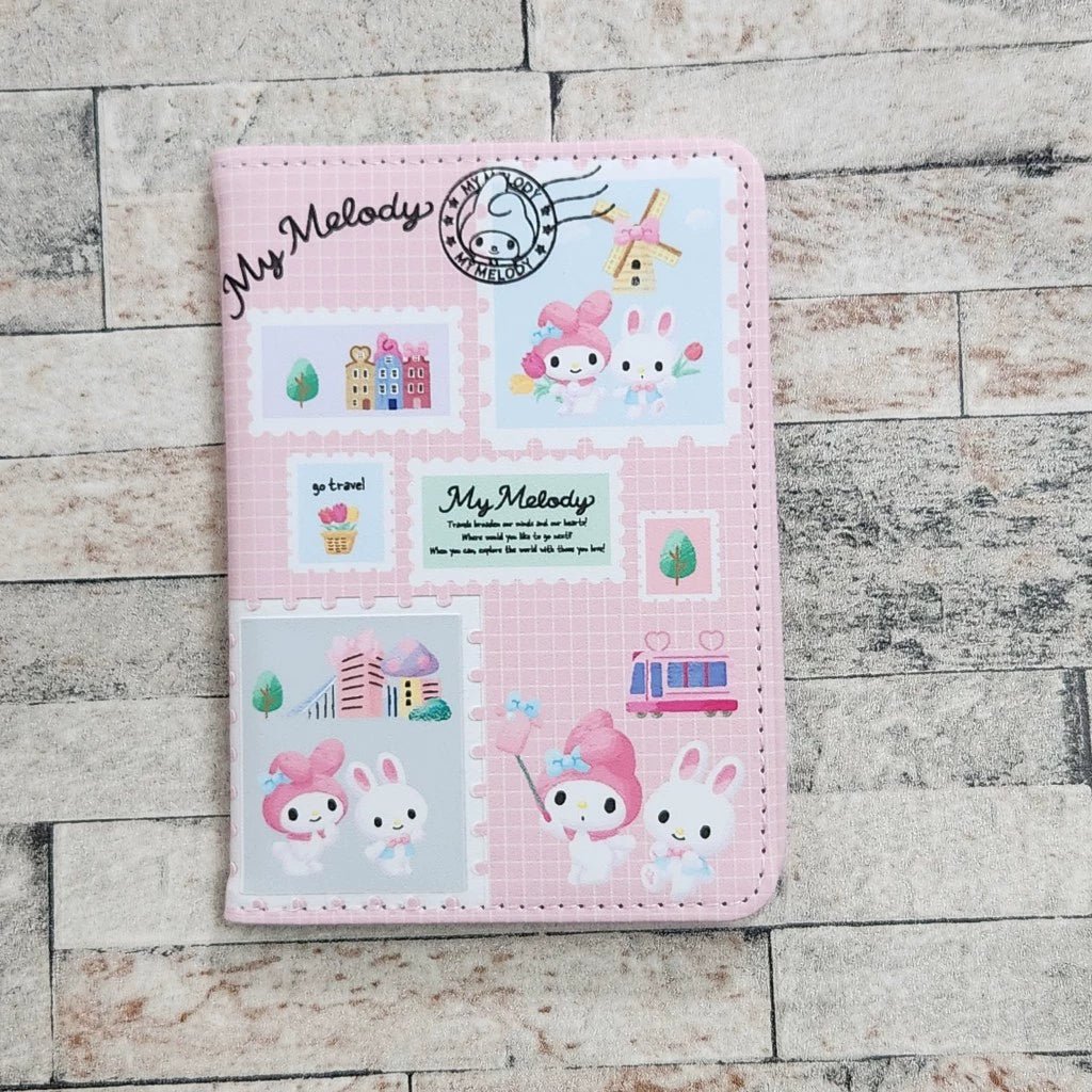 Sanrio My Melody Passport Holder with Cute Stamp Design - Twinkle Glory