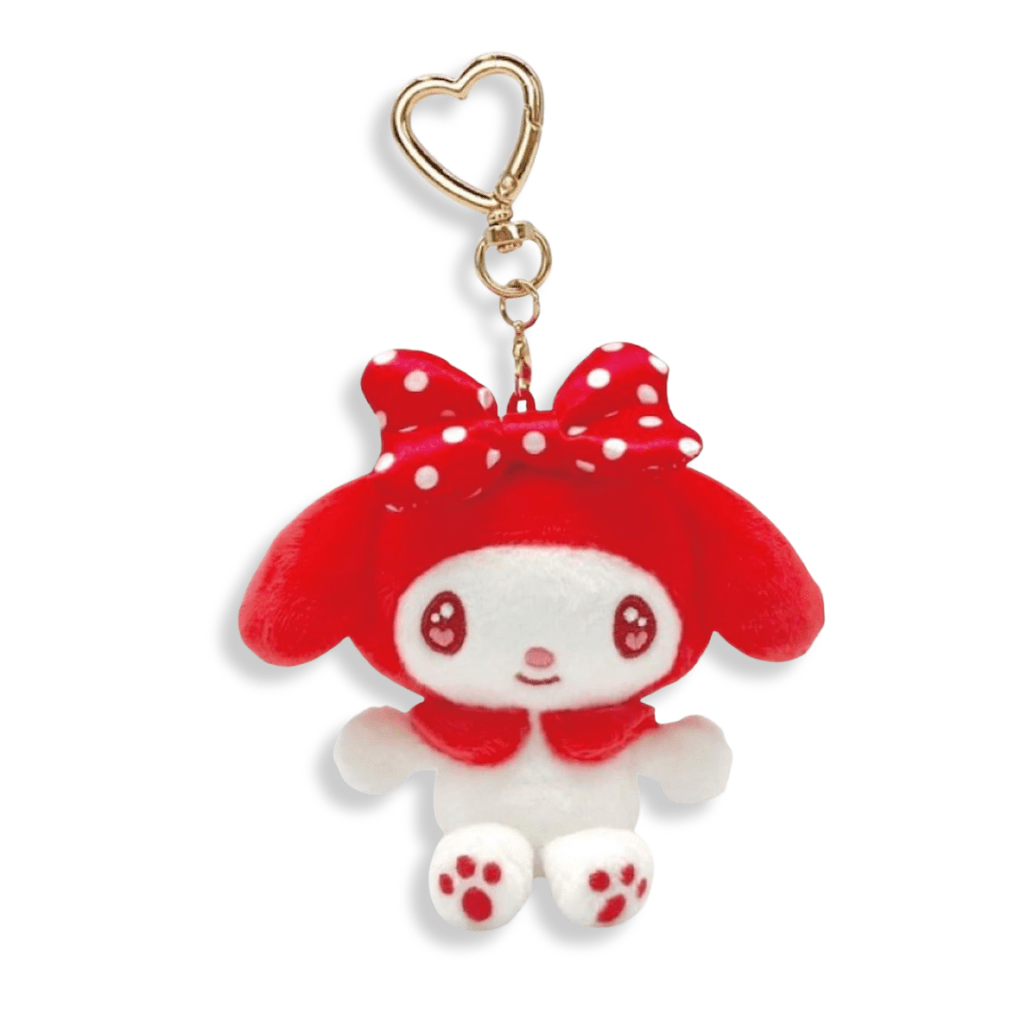 Sanrio My Melody Red Heart Carabiner Plush Keychain - Twinkle Glory