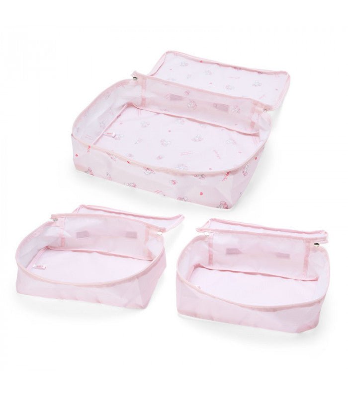 Sanrio My Melody Travel Compartment Case 3pc Set - Twinkle Glory
