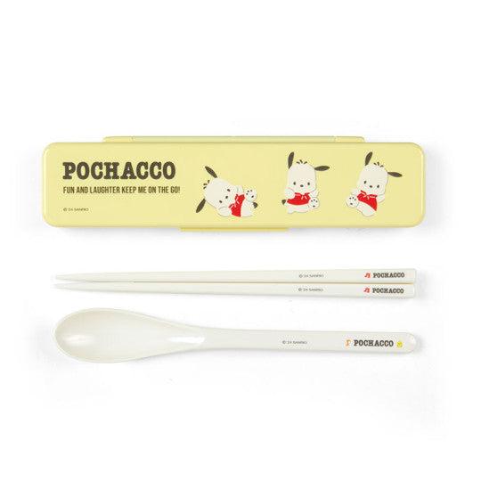 Sanrio Pochacco Chopstick & Spoon with Case