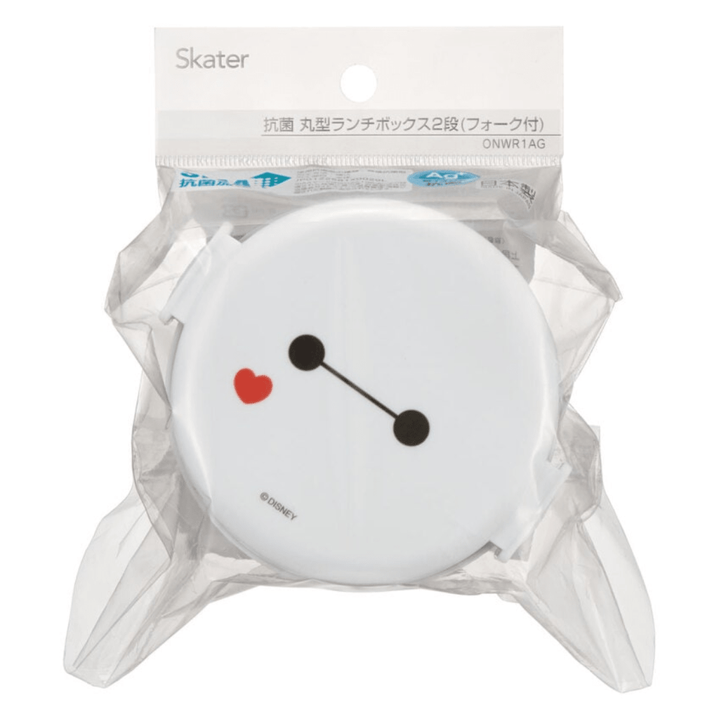 Skater Disney Baymax 2 - tier Round Bento Lunch Box 500ml - Twinkle Glory
