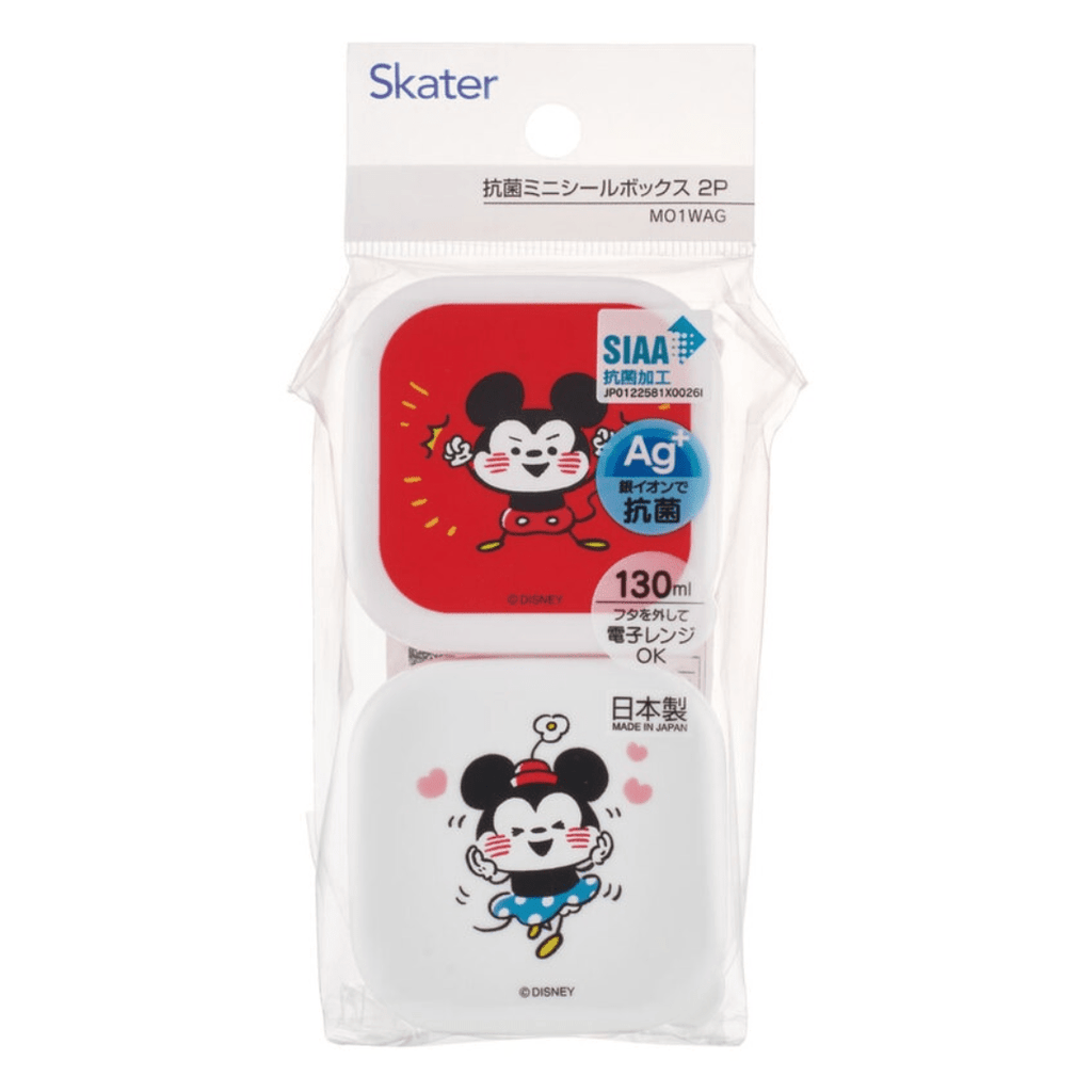 Skater Disney Mickey & Minnie Antibacterial Mini Seal Box 160ml Set of Two - Twinkle Glory