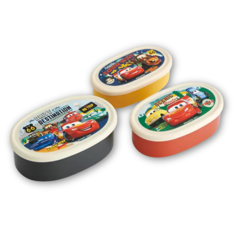 Skater Disney Pixar Lightning McQueen Bento Lunch Box 3pcs - Twinkle Glory