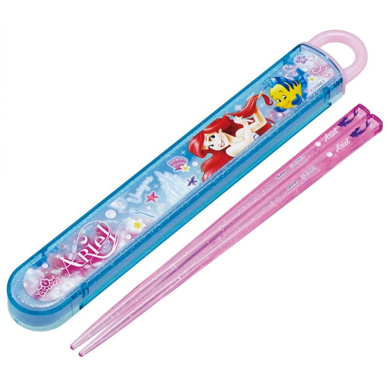 Skater Disney Princess Little Mermaid Ariel Children Chopsticks Box Case Set - Twinkle Glory