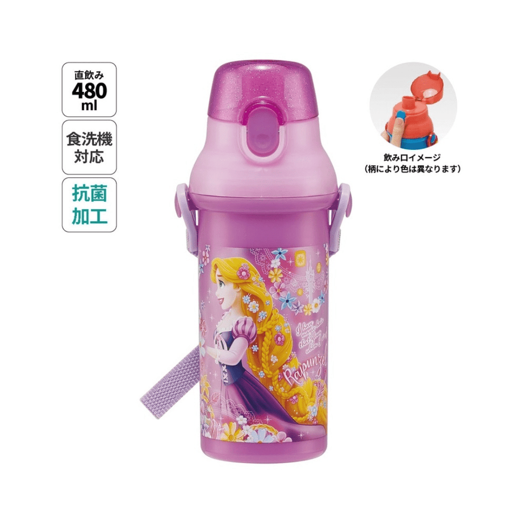 Skater Disney Princess Rapunzel Water Bottle 480ml - Twinkle Glory