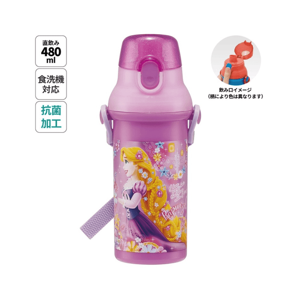 Skater Disney Princess Rapunzel Water Bottle 480ml - Twinkle Glory