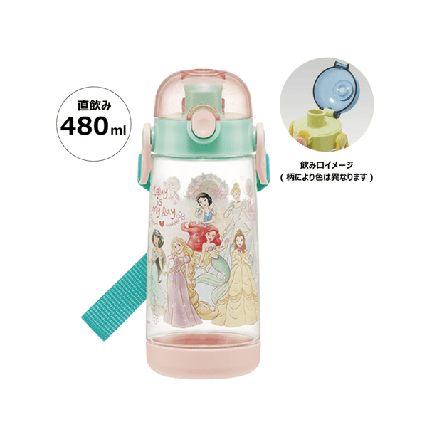 Skater Disney Princesses One Push Bottle 480ml - Twinkle Glory