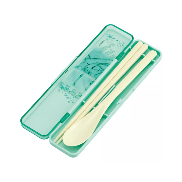 Skater Disney Tinker Bell Chopsticks and Spoon Cutlery set 18cm - Twinkle Glory