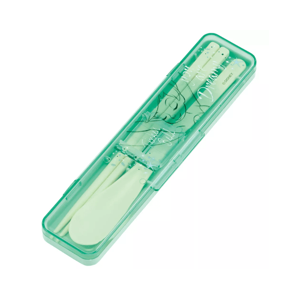 Skater Disney Tinker Bell Chopsticks and Spoon Cutlery set 18cm - Twinkle Glory