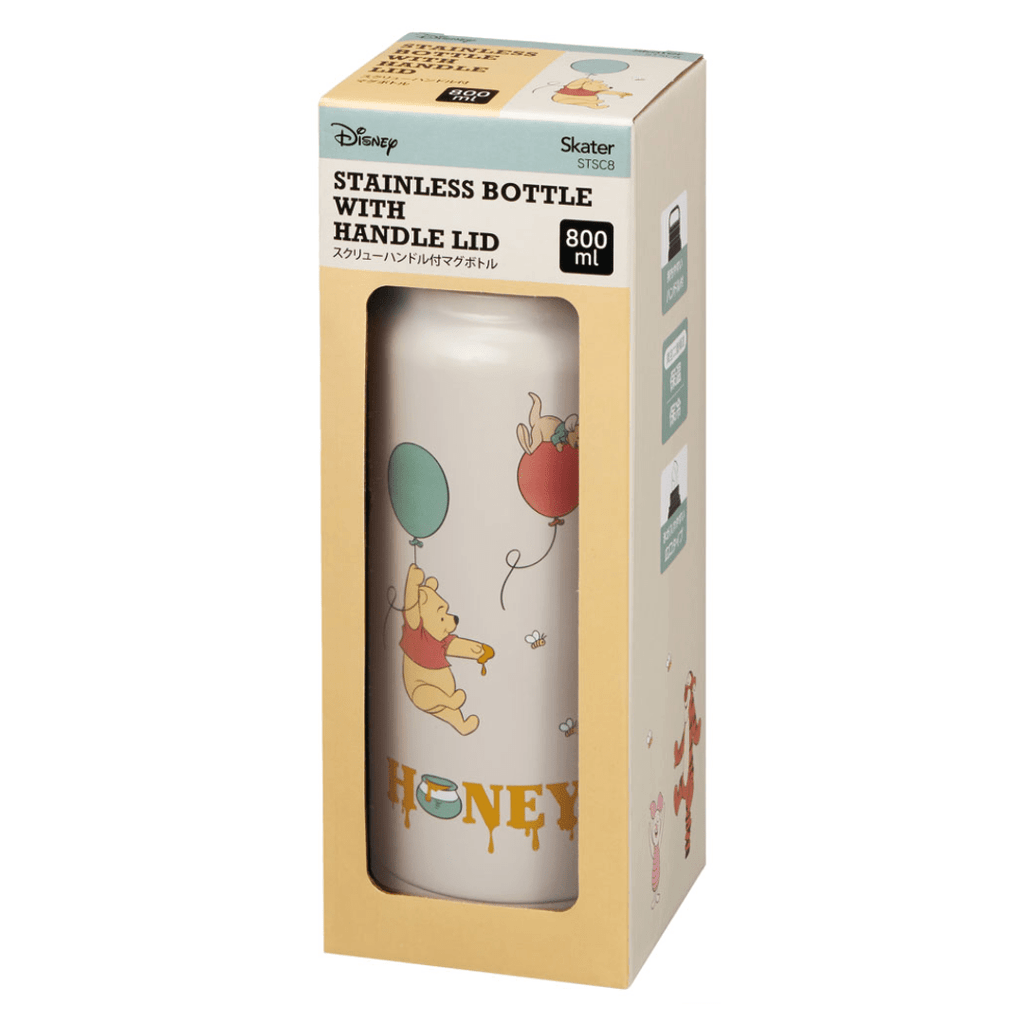 Skater Disney Winnie The Pooh Bold & True Screw Handle Bottle 800ml - Twinkle Glory