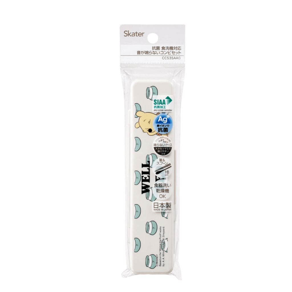 Skater Disney Winnie the Pooh Chopstick and Spoon Set - Twinkle Glory