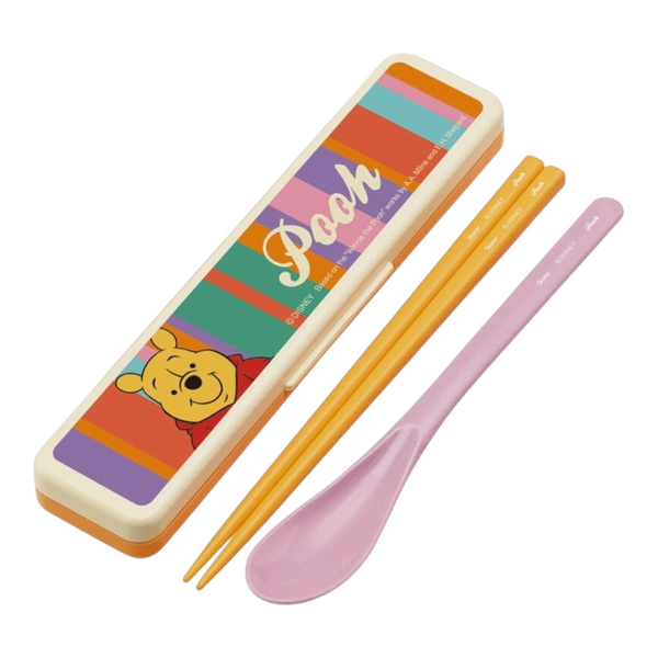 Skater Disney Winnie The Pooh Chopsticks and Spoon Cutlery set 18cm - Twinkle Glory