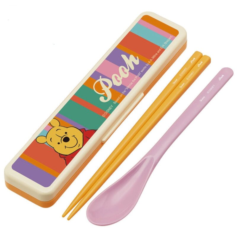 Skater Disney Winnie The Pooh Chopsticks and Spoon Cutlery set 18cm - Twinkle Glory