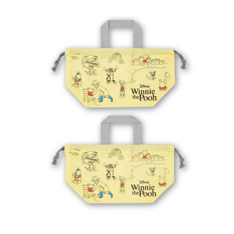 Skater Disney Winnie the Pooh Cotton Bento Lunch Bag - Twinkle Glory