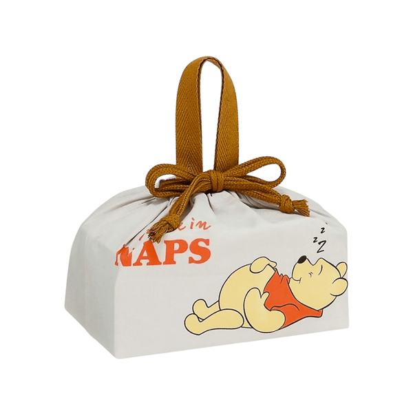 Skater Disney Winnie the Pooh Cotton Bento Lunch Bag Grey - Twinkle Glory