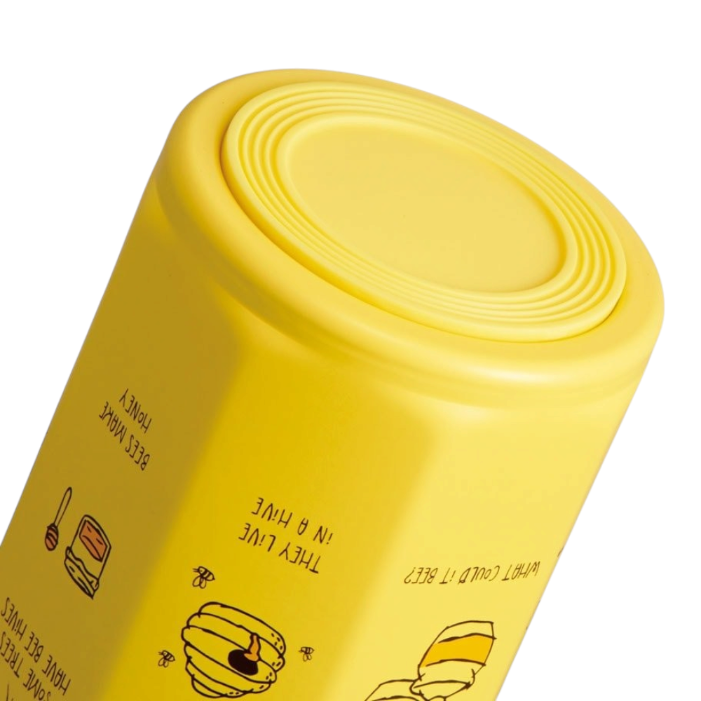 Skater Disney Winnie The Pooh Hexagonal Yellow Water Bottle 500ml - Twinkle Glory