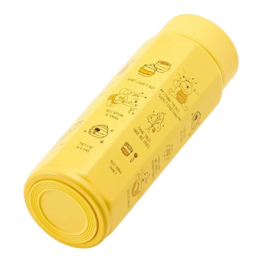 Skater Disney Winnie The Pooh Hexagonal Yellow Water Bottle 500ml - Twinkle Glory