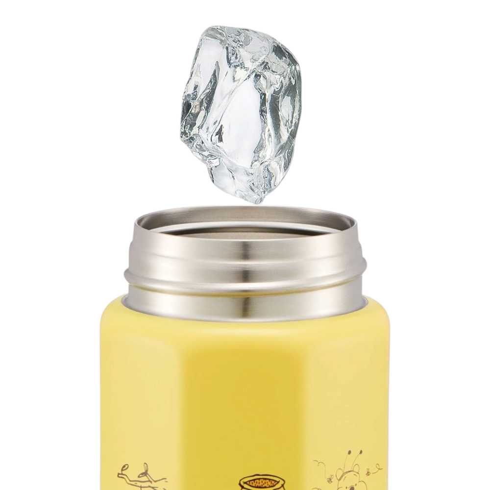 Skater Disney Winnie The Pooh Hexagonal Yellow Water Bottle 500ml - Twinkle Glory