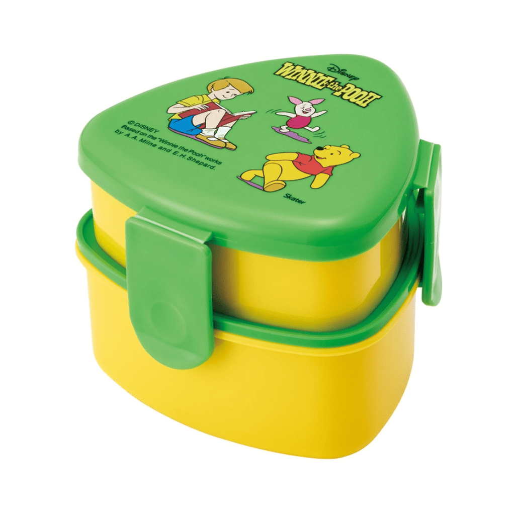 Skater Disney Winnie the Pooh Triangular Two Tier Lunch Box 500ml - Twinkle Glory