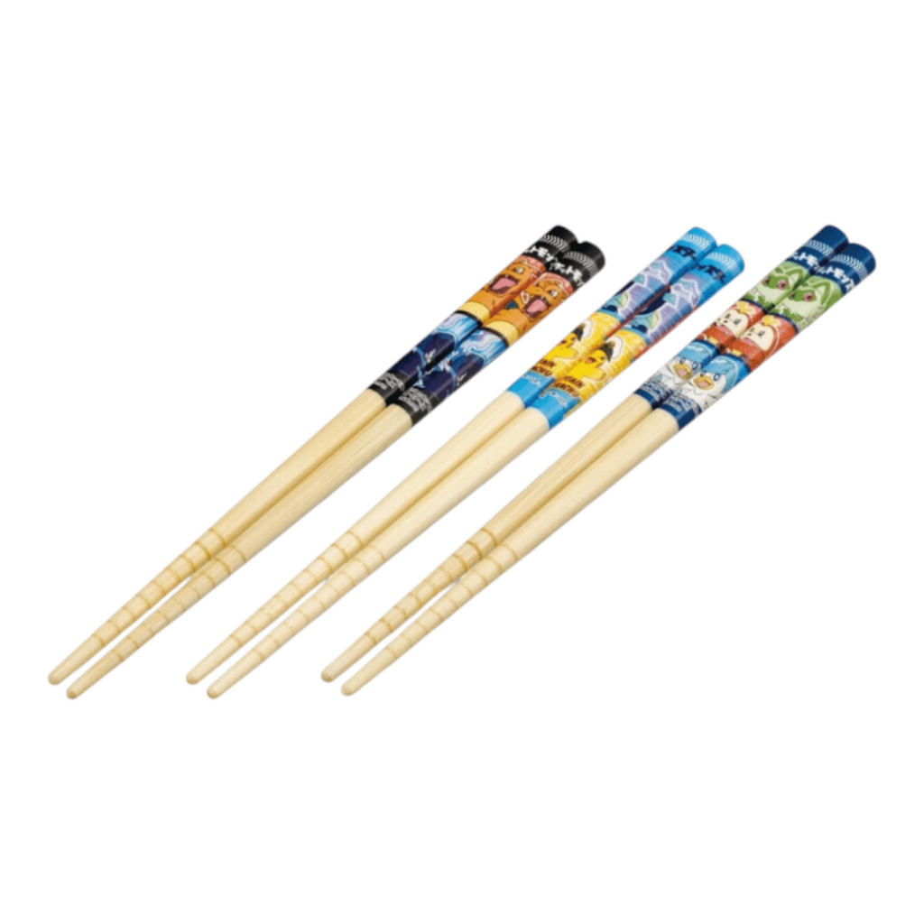 Skater Pokemon Bamboo Chopsticks 3 Pairs Set - Twinkle Glory