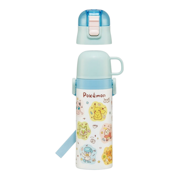 Skater Pokémon IX Characters Thermos Bottle with Locking Lid and Cup 470ml - Twinkle Glory