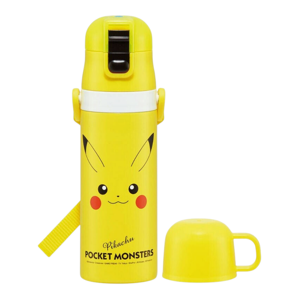Skater Pokemon Pikachu Stainless Steel Thermos Bottle with Locking Lid and Cup - Twinkle Glory