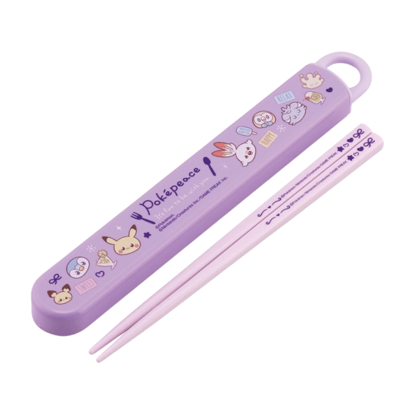 Skater Pokémon Purple Chopsticks Box Case Set - Twinkle Glory
