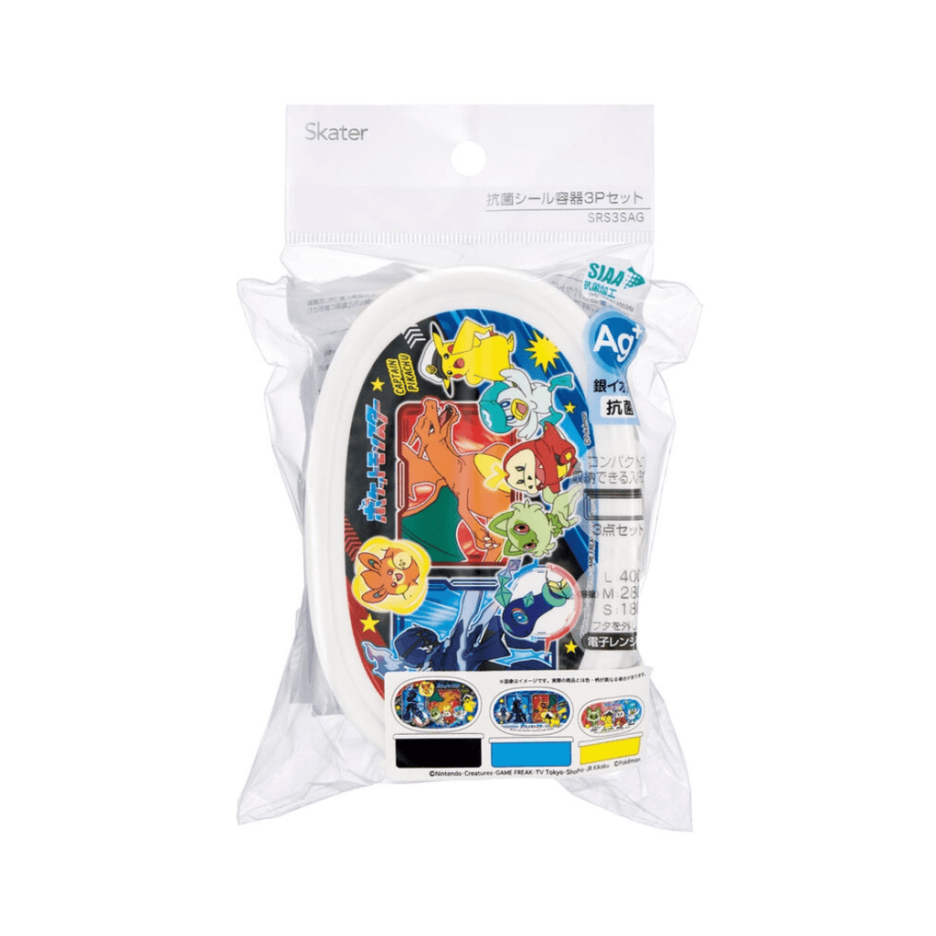 Skater Pokemon Sealed Kids Container 3pc Set - Twinkle Glory