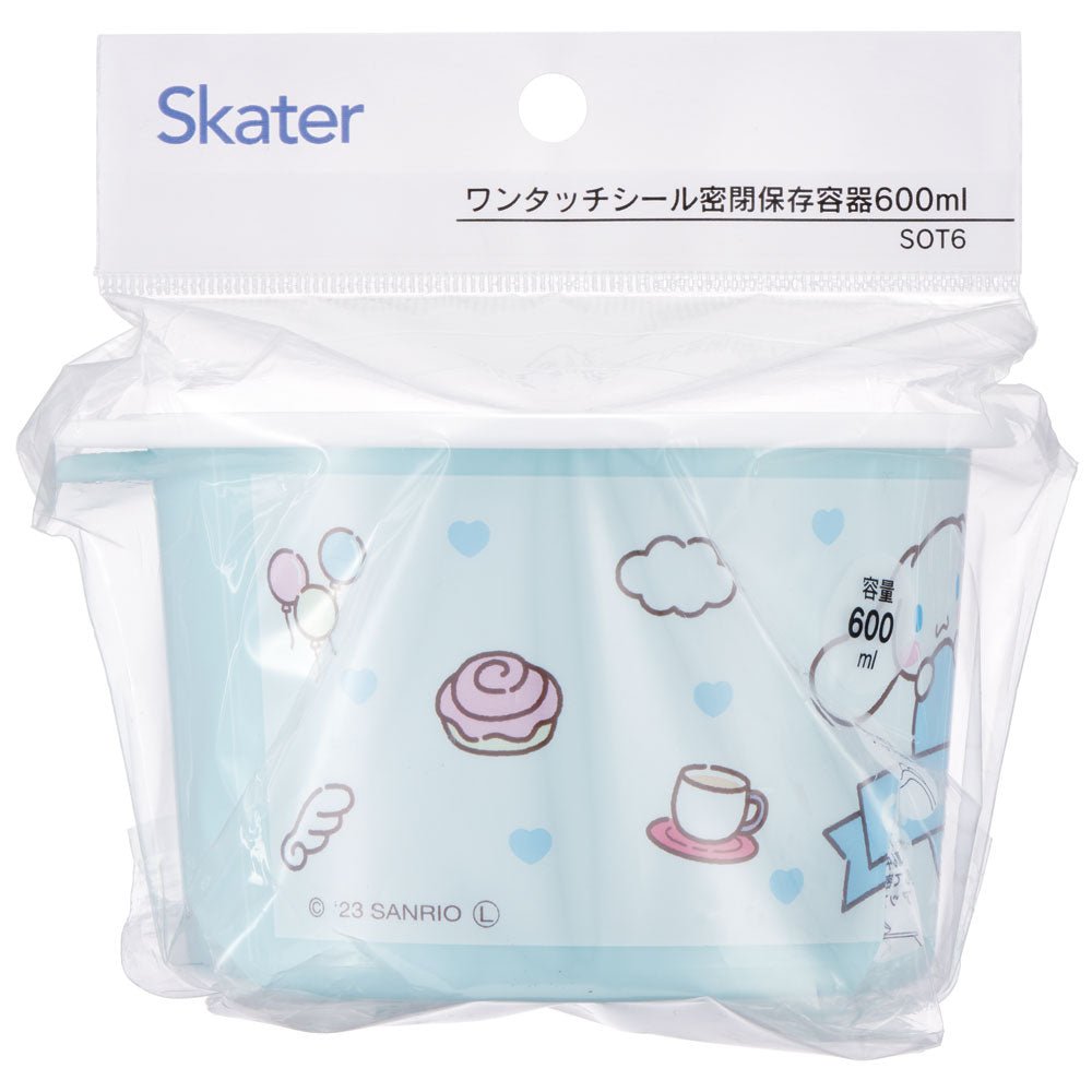 Skater Sanrio Cinnamoroll Airtight Storage Container 600ml - Twinkle Glory